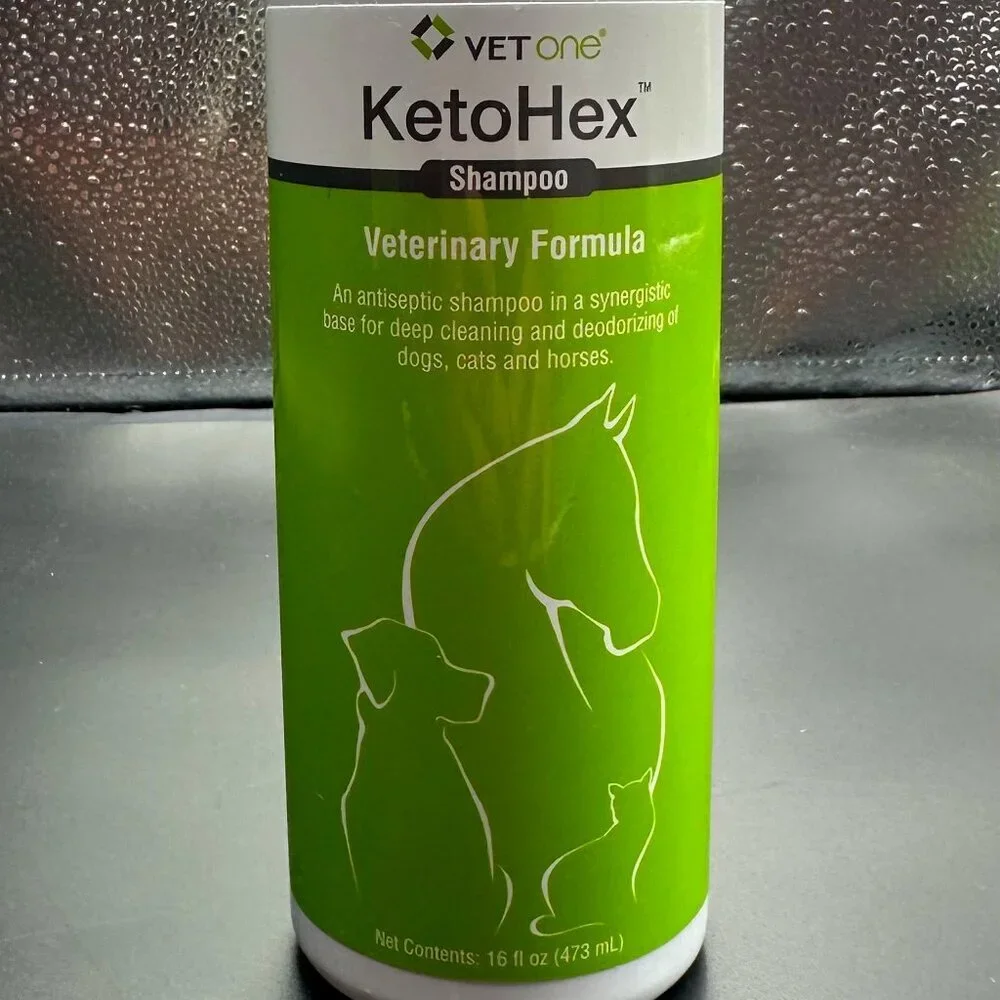 🔥 VETONE KetoHex Antiseptic Shampoo – 16.1 fl oz (473 mL) – For Dogs, Cats & Ho